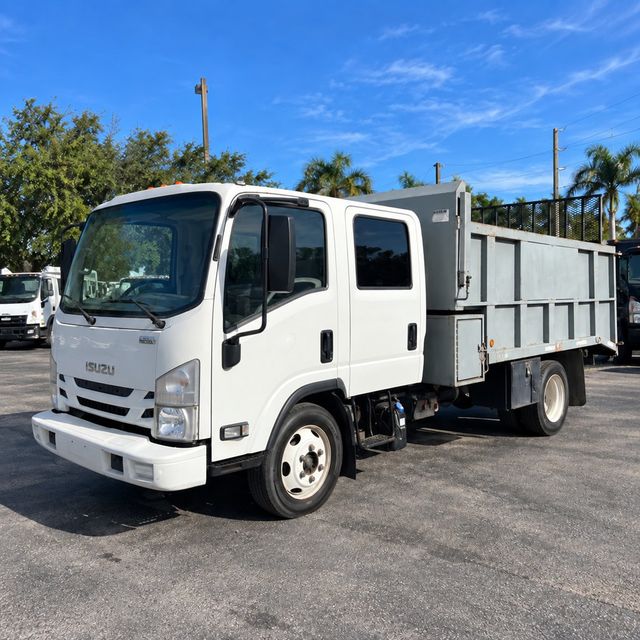 2016 Isuzu NPR XD CREW diesel w/ 16ft Landscape Body Steel Dump Dovetail Truck - 23087225 - 1