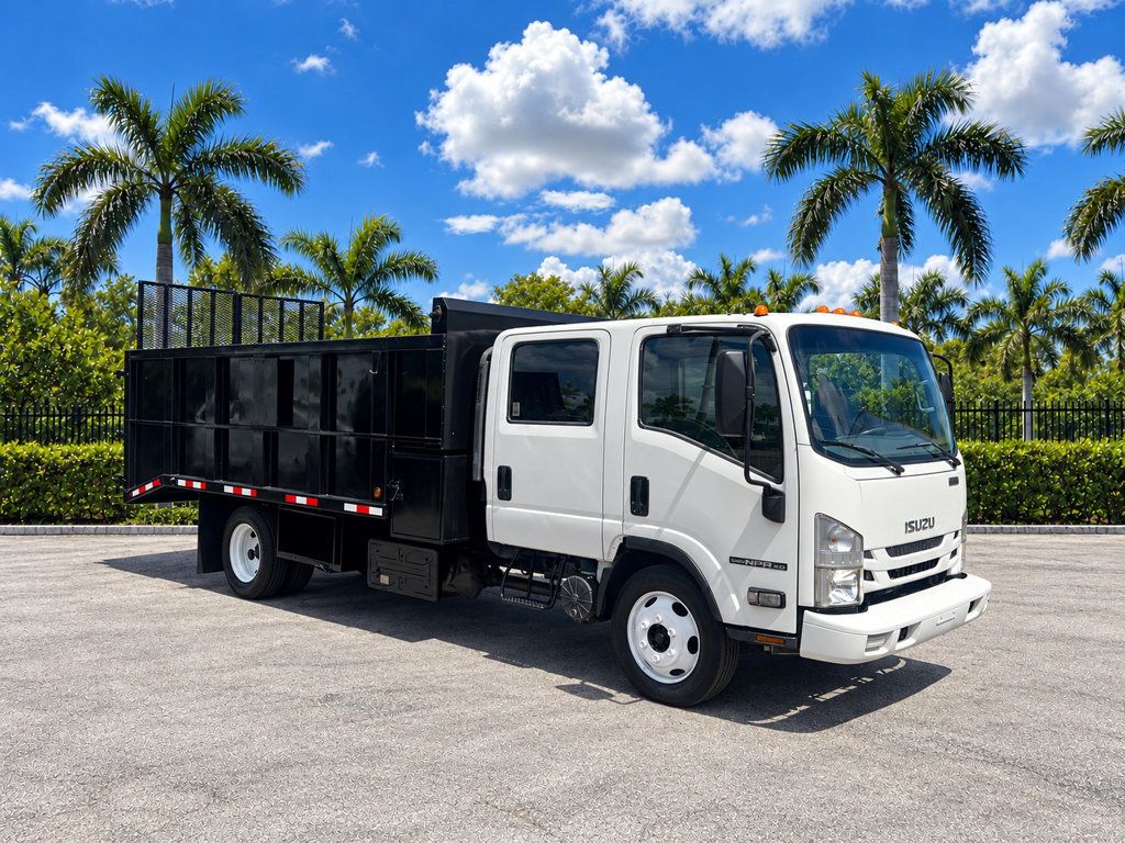 2016 Isuzu NPR XD CREW diesel w/ 16ft Landscape Body Steel Dump Truck - 23065778 - 10