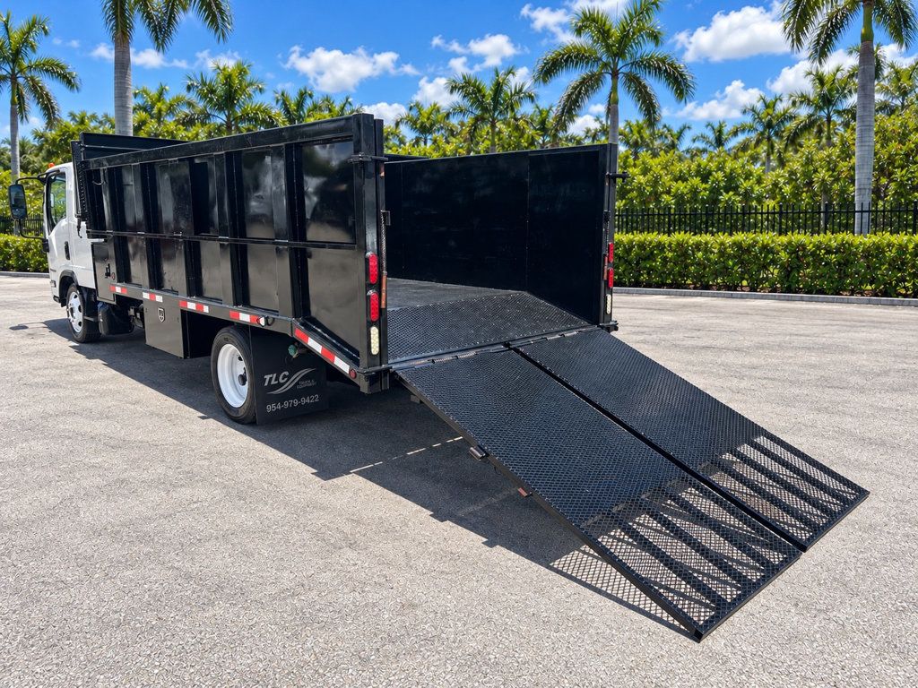 2016 Isuzu NPR XD CREW diesel w/ 16ft Landscape Body Steel Dump Truck - 23065778 - 16