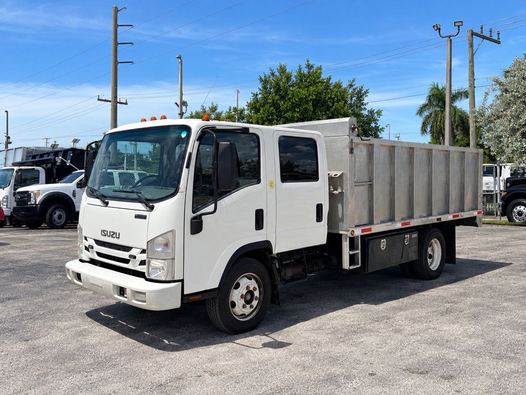 2016 Isuzu NPR XD CREW gas w/ New 14ft Landscape Body Aluminum Dump Truck - 23088816 - 3