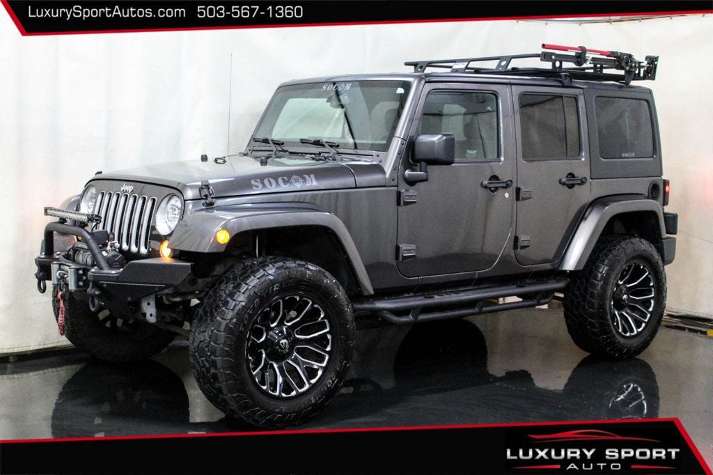 2016 Jeep Wrangler Unlimited Sahara SOCOM Edition $10,000 In Upgrades Lifted Loaded - 22404746 - 0