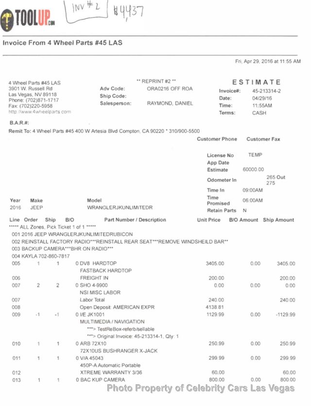 2016 Jeep Wrangler Unlimited WRANGLER UNLIMITED RUBICON HARD ROCK (FULL CUSTOM 100k build) - 22895953 - 62