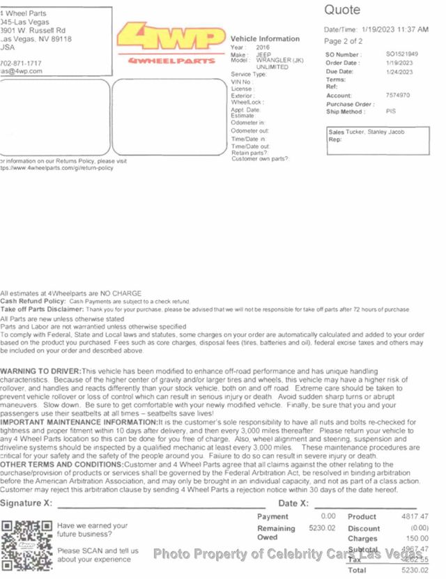 2016 Jeep Wrangler Unlimited WRANGLER UNLIMITED RUBICON HARD ROCK (FULL CUSTOM 100k build) - 22895953 - 67