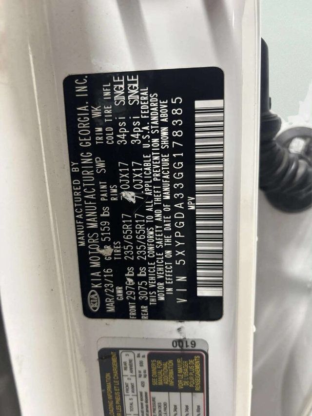 2016 Kia Sorento AWD 4dr 2.4L LX - 22971691 - 38