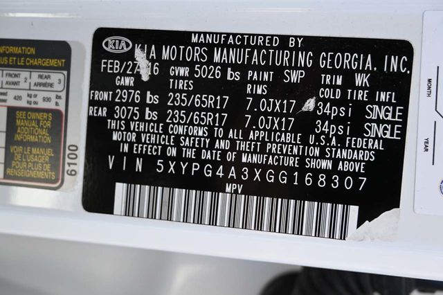 2016 Kia Sorento FWD 4dr 2.4L LX - 22946980 - 23