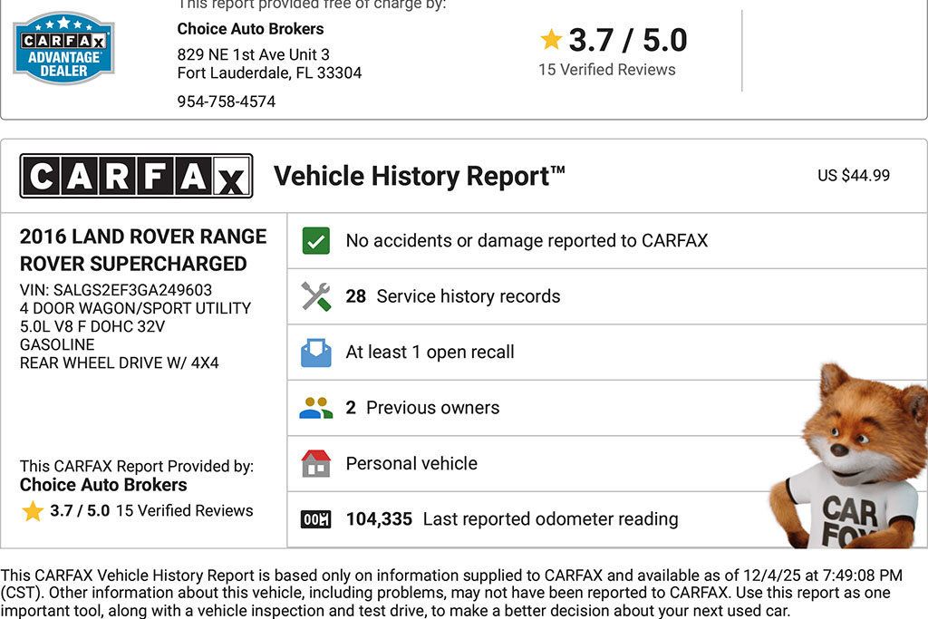 2016 Land Rover Range Rover 4WD 4dr Supercharged - 22955355 - 1