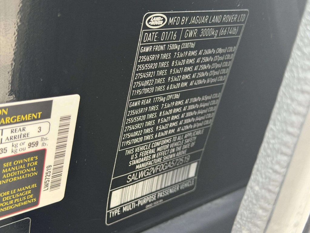 2016 Land Rover Range Rover Sport 4WD 4dr V6 SE - 22967836 - 22