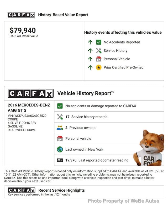 2016 Mercedes-Benz AMG GT