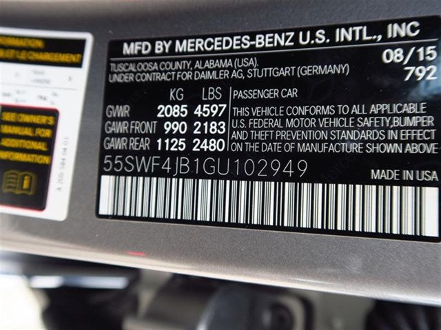 2016 Mercedes-Benz C-Class 4dr Sedan C 300 RWD - 16958121 - 11