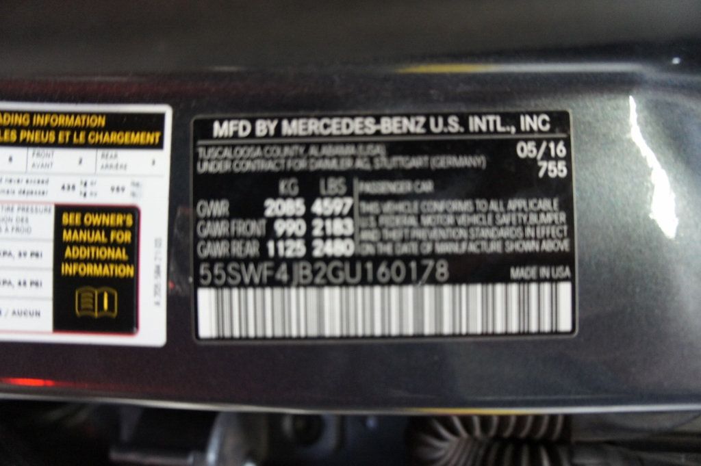 2016 Mercedes-Benz C-Class Sport Package, Night Package, 19" AMG BLACK MULTI-SPOKE Wheels - 22972012 - 35