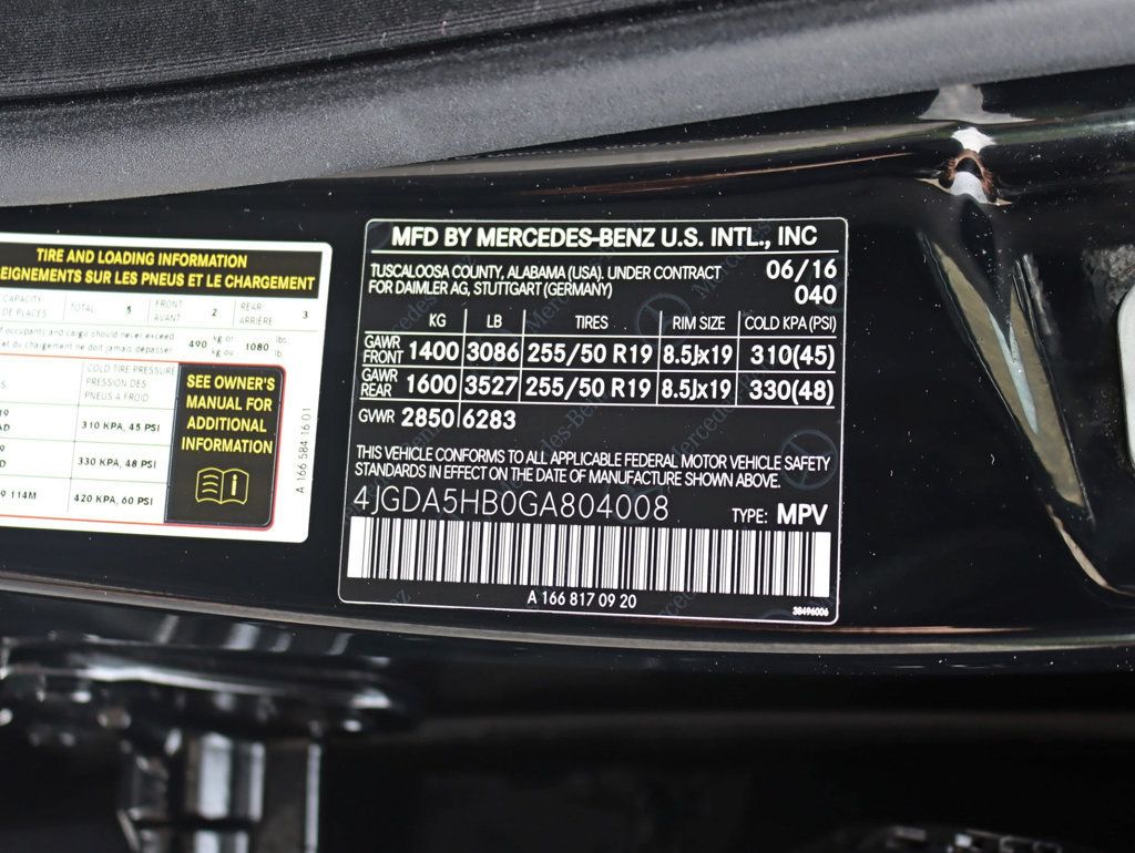 2016 Mercedes-Benz GLE 4MATIC 4dr GLE 350 - 23055299 - 39