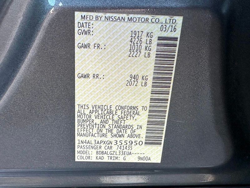 2016 Nissan Altima 2.5 4dr Sedan - 22909634 - 16