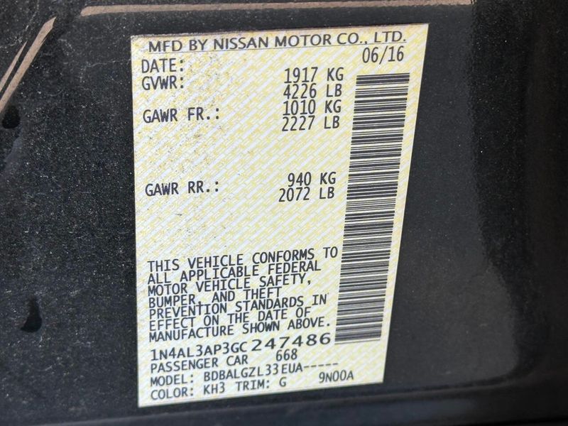 2016 Nissan Altima 2.5 4dr Sedan - 22913918 - 15