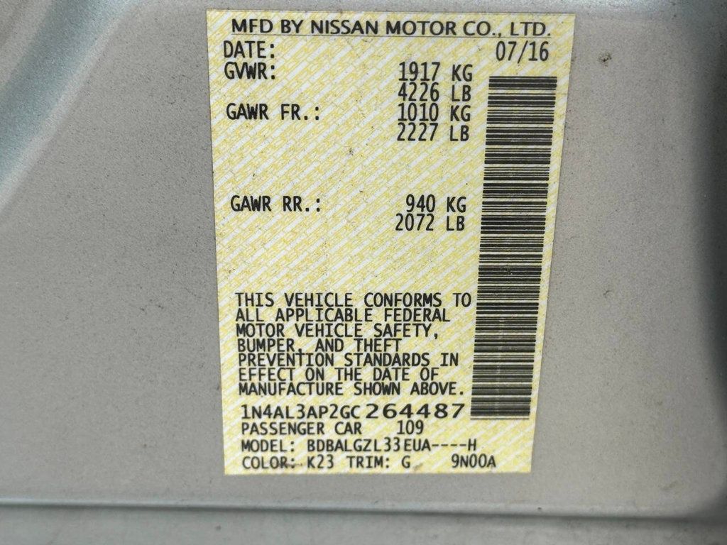 2016 Nissan Altima 4dr Sedan I4 2.5 S - 22879041 - 14