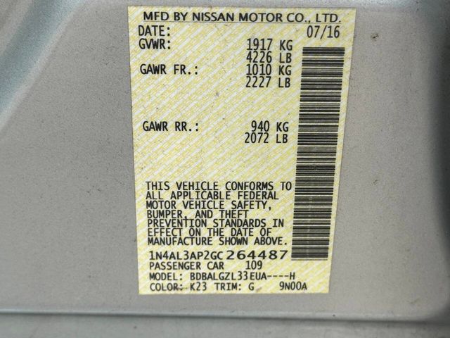 2016 Nissan Altima 4dr Sedan I4 2.5 S - 22879041 - 14