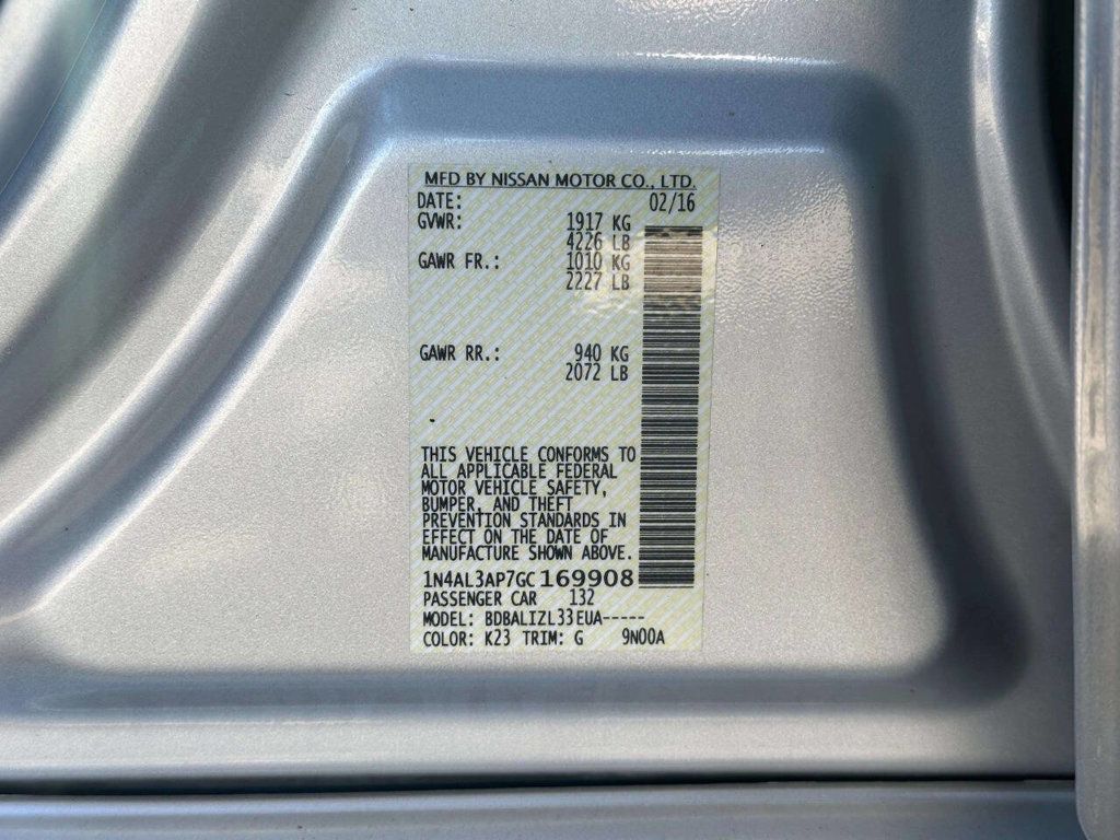 2016 Nissan Altima 4dr Sedan I4 2.5 SV - 22971677 - 23