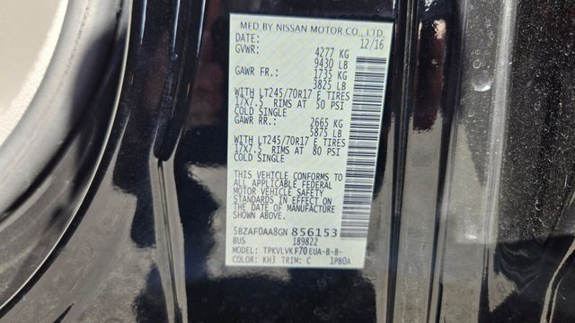 2016 Nissan NVP 3500 V8 SL - 22945547 - 26