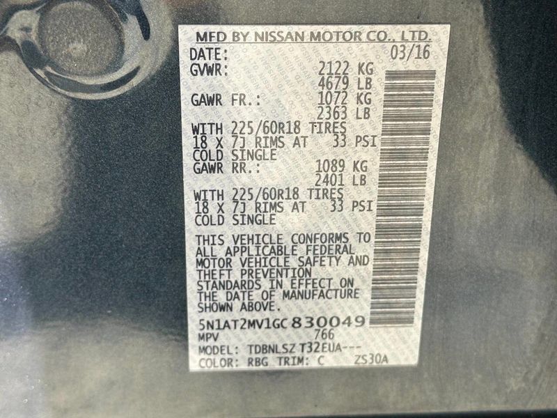 2016 Nissan Rogue AWD 4dr SL - 22905216 - 14