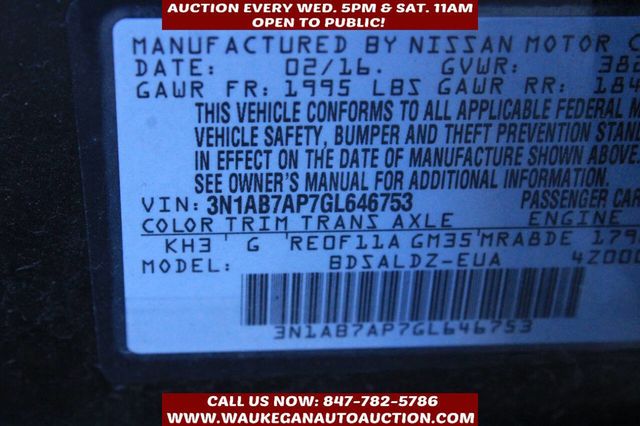 2016 Nissan Sentra 4dr Sedan I4 CVT SV - 22946488 - 9