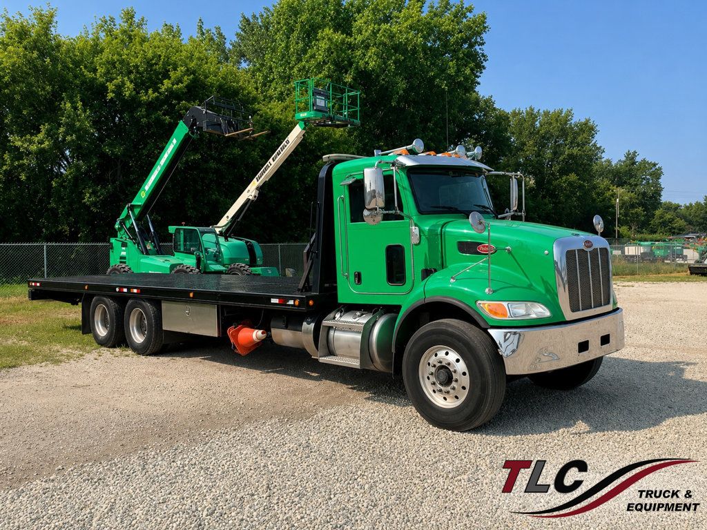 2016 Peterbilt 348 Miller 30ft Industrial Folding Ramp Flatbed Hydratail - 23065250 - 0