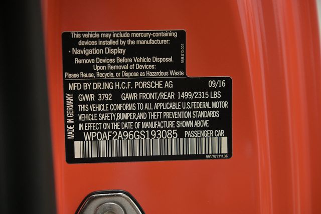 2016 Porsche 911 2dr Coupe GT3 RS - 23067884 - 53