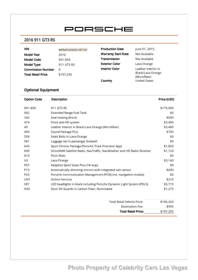 2016 Porsche 911 2dr Coupe GT3 RS - 22969908 - 7