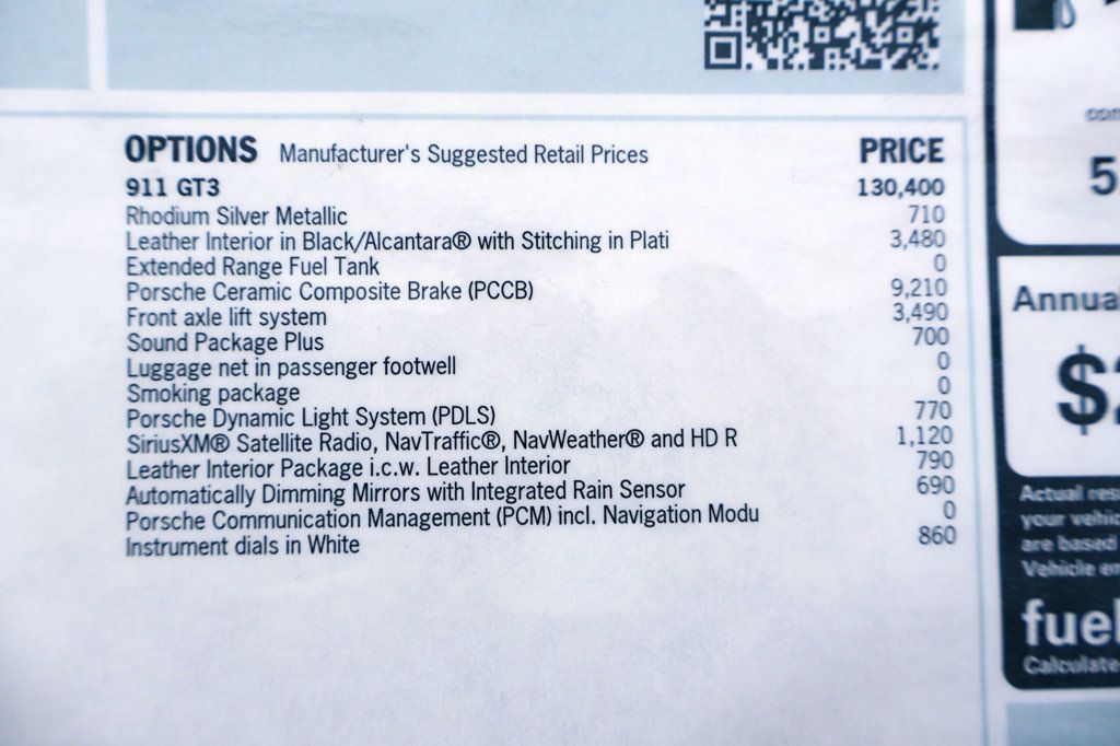 2016 Porsche 911 GT3 RHODIUM SLVR...3,465 Miles...PCCB, Front Lift - 22985021 - 46