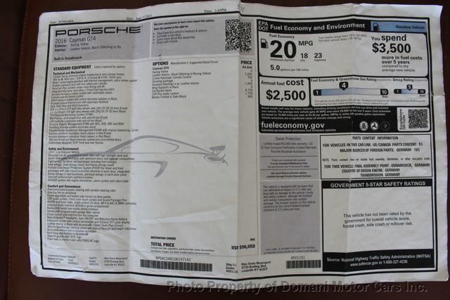 2016 Porsche Cayman Incredible GT4 Being Offered @ $ 770 @ month  - 19144102 - 3