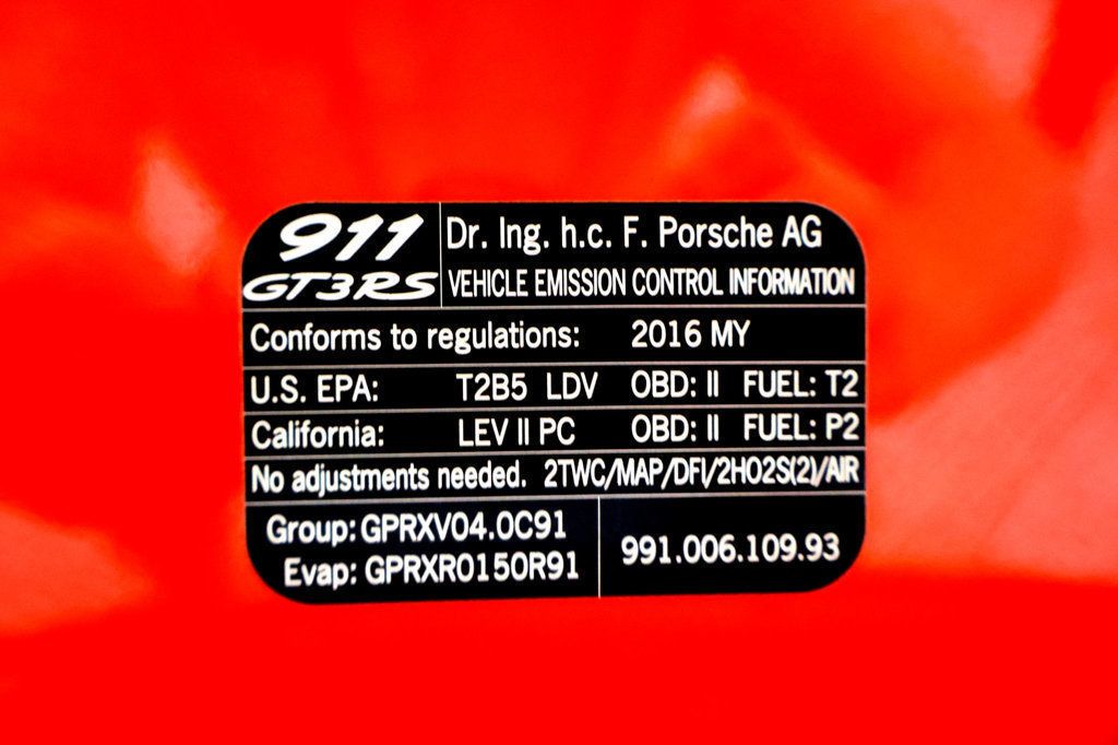 2016 Porsche GT3RS LAVA ORANGE...7,483 Miles...Full Options!!  - 22868634 - 48