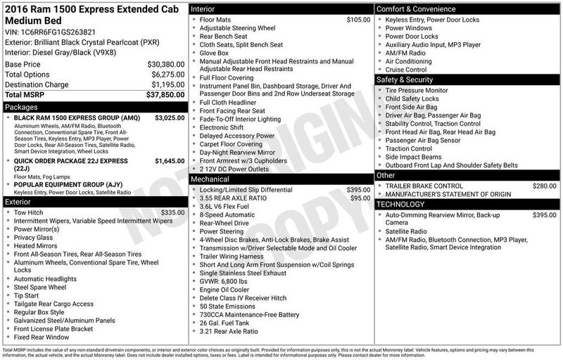 2016 Ram 1500 2WD Quad Cab 140.5" Express - 22967781 - 5