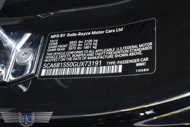 2016 Rolls-Royce Phantom 4dr Sedan - 22959100 - 50