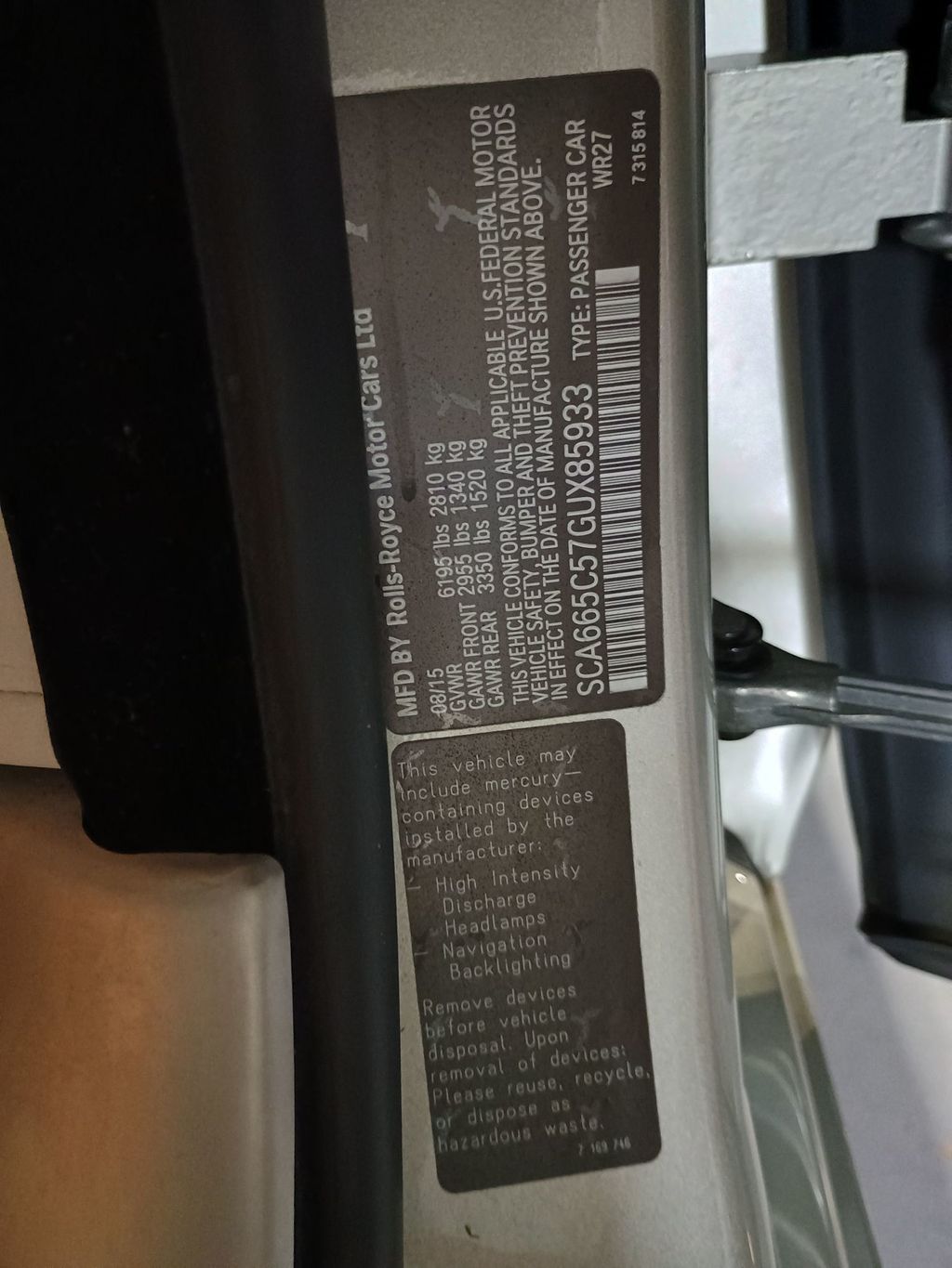 2016 Rolls-Royce Wraith 2dr Coupe - 22998848 - 67