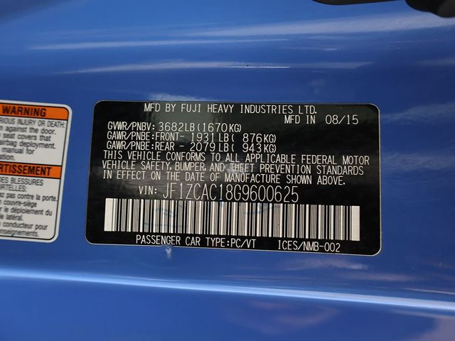 2016 Subaru BRZ 2dr Coupe Manual Series.HyperBlue - 23034820 - 38