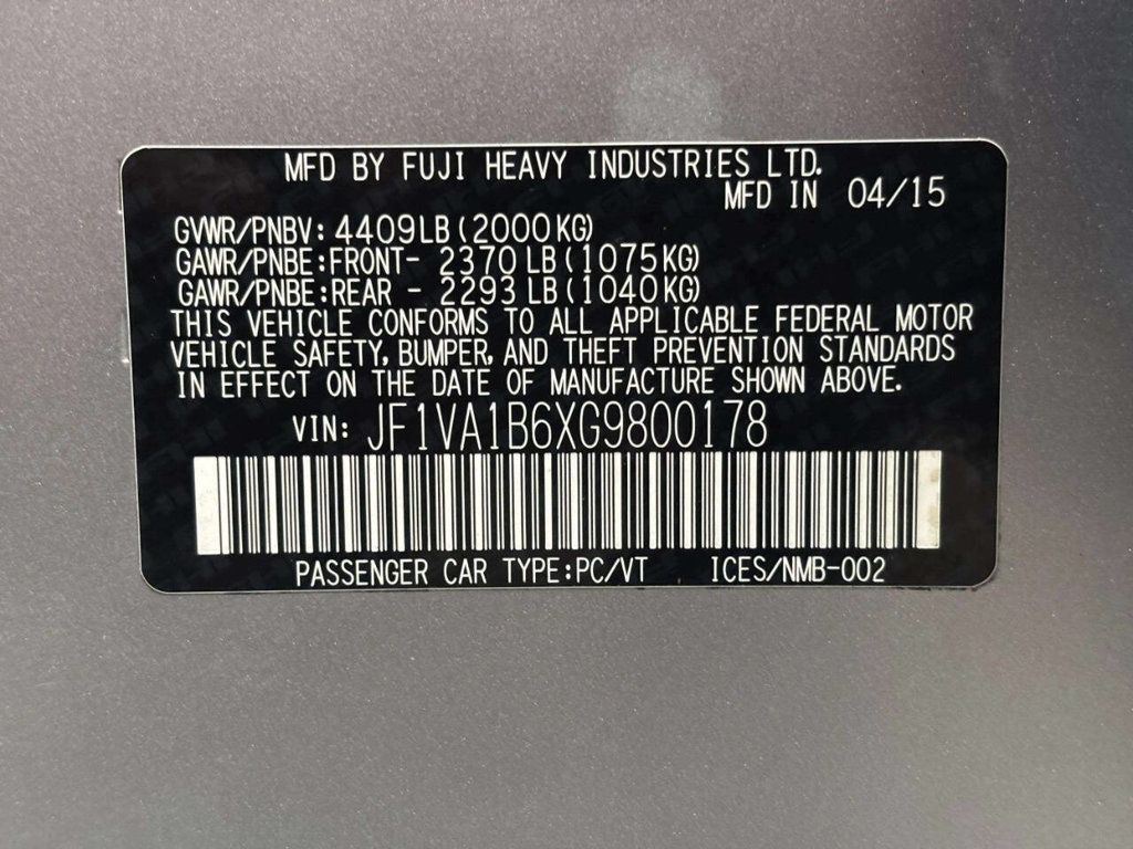 2016 Subaru WRX 4dr Sedan Manual - 23039956 - 31