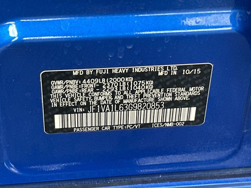 2016 Subaru WRX 4dr Sedan Manual Limited - 23058931 - 22