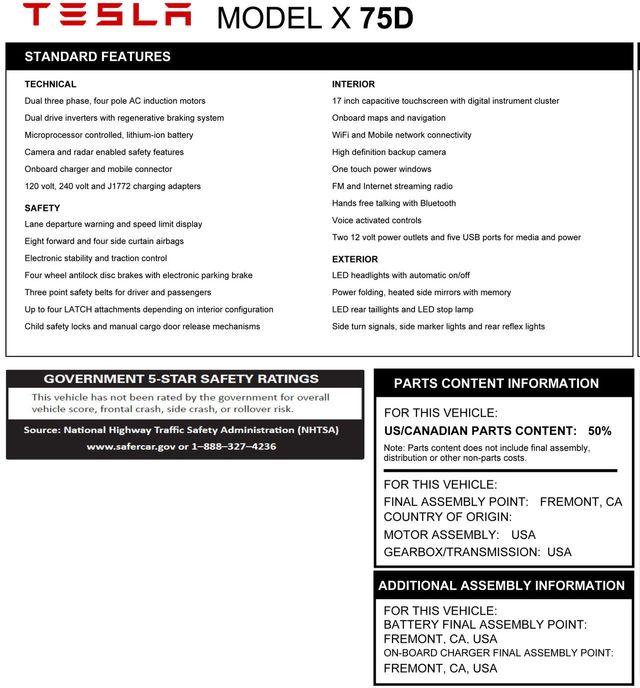 2016 Tesla Model X AWD 4dr 75D - 19447255 - 51