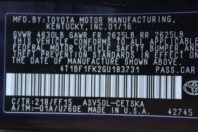 2016 Toyota Camry SE 4dr Sedan - 23029177 - 9