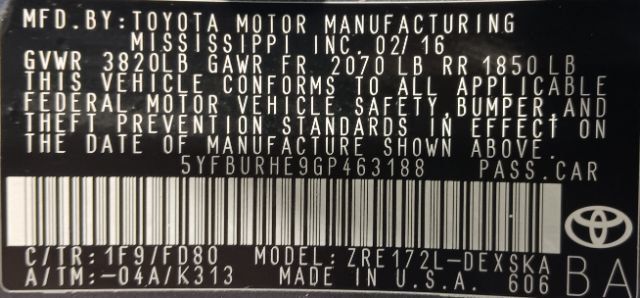 2016 Toyota Corolla 4dr Sedan Automatic L - 23004981 - 4