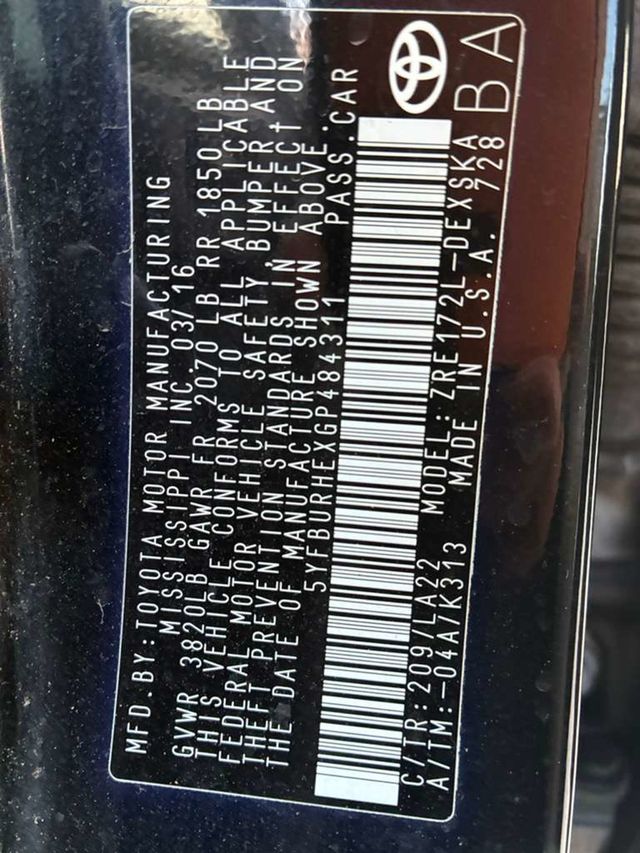 2016 Toyota Corolla 4dr Sedan Automatic S - 23013158 - 9