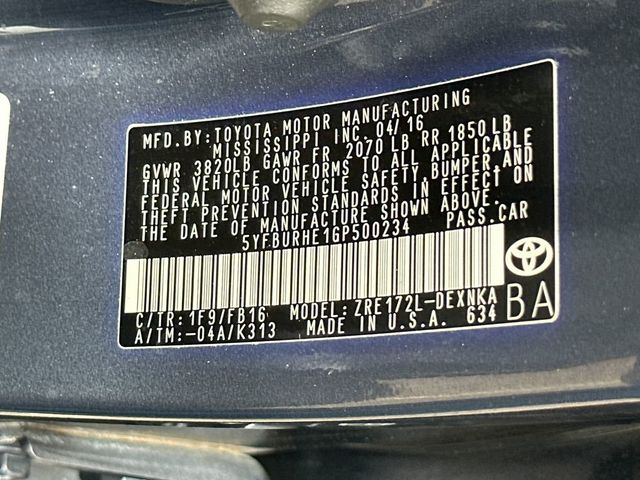 2016 Toyota Corolla LE - 23032896 - 19