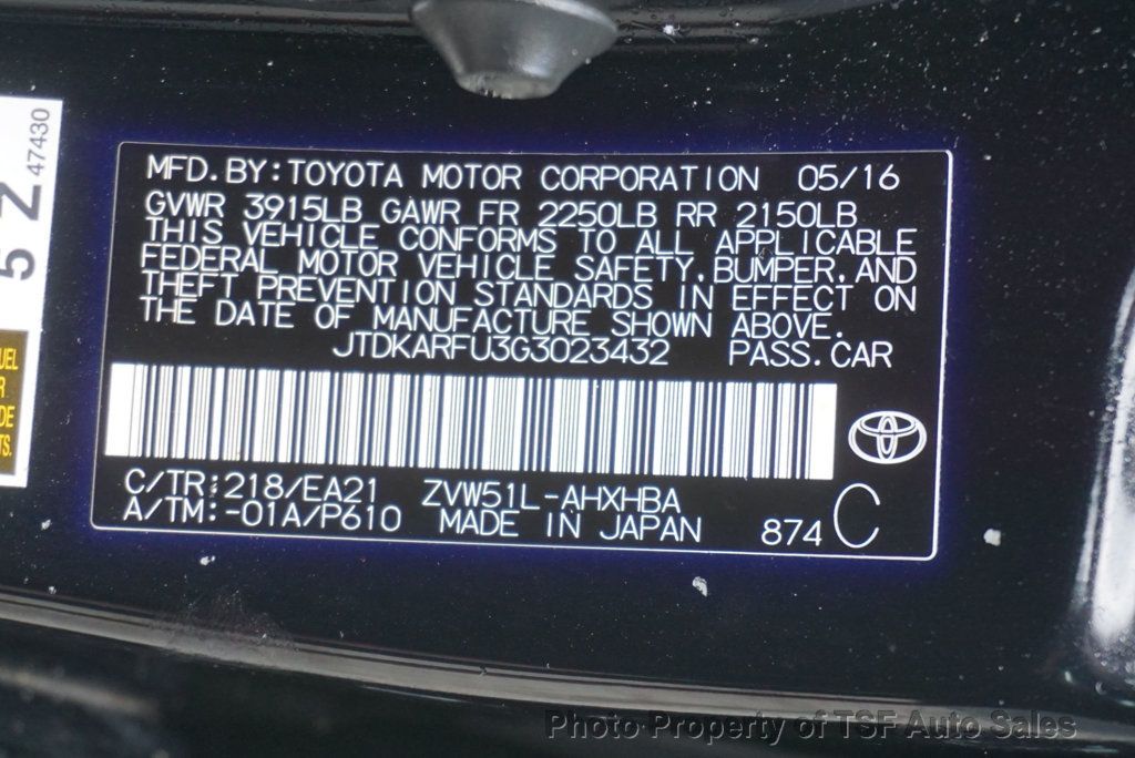 2016 Toyota Prius 5dr Hatchback Three Touring - 23070436 - 27