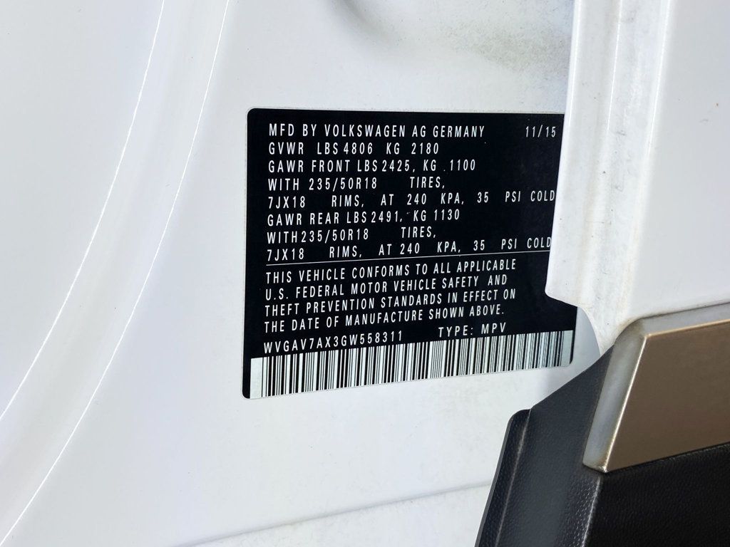 2016 Volkswagen Tiguan  - 22950504 - 38