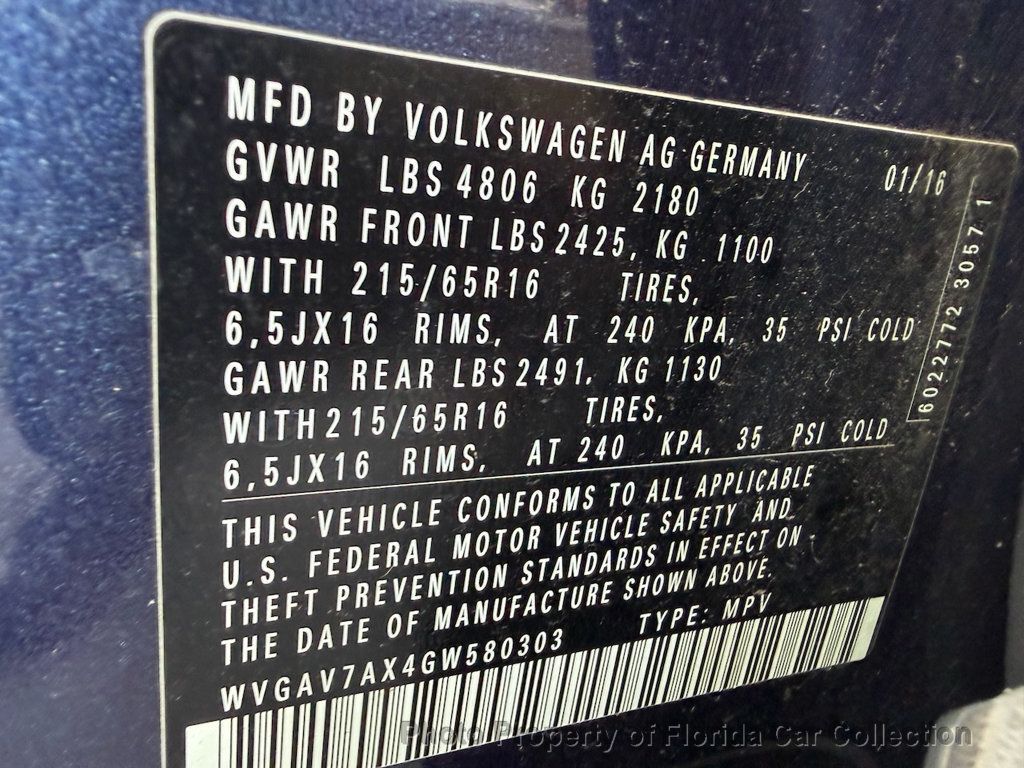 2016 Volkswagen Tiguan S 2.0T Automatic - 23061812 - 89