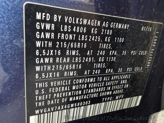2016 Volkswagen Tiguan S 2.0T Automatic - 23061812 - 89