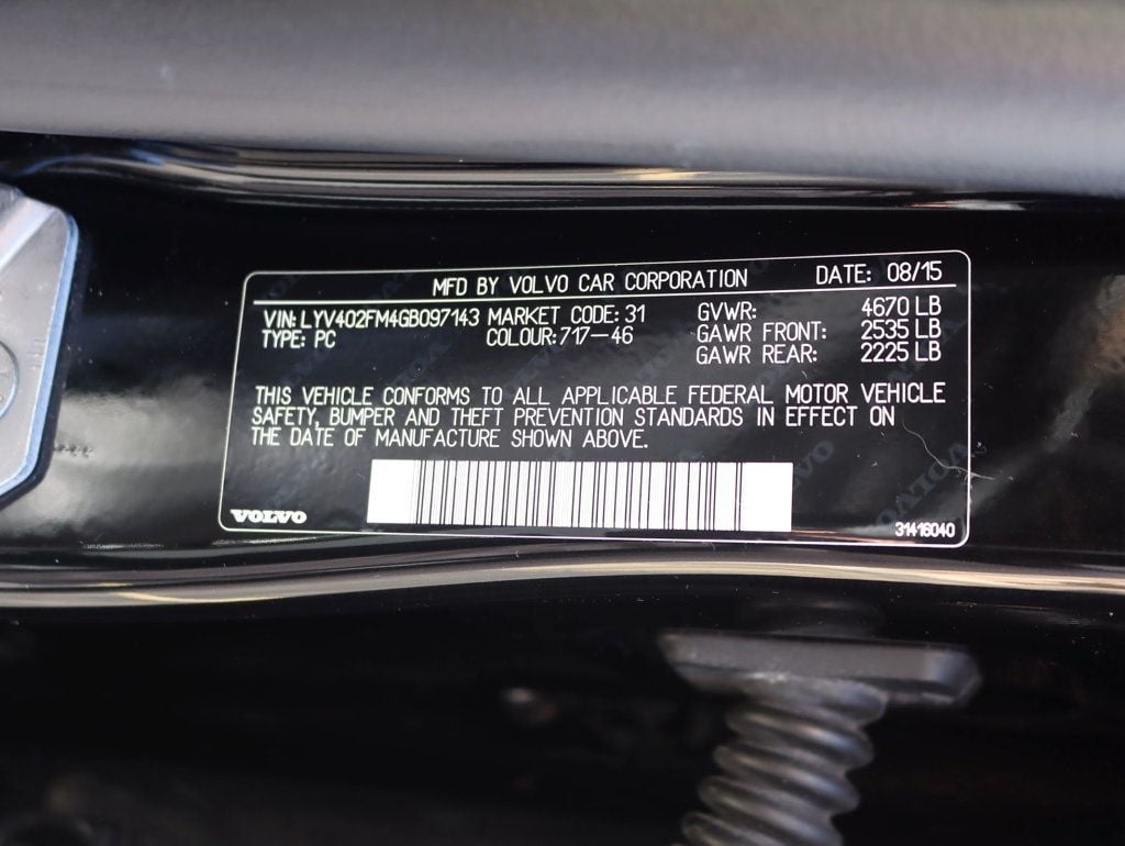 2016 Volvo S60 Inscription 4dr Sedan T5 Drive-E Platinum FWD - 22995766 - 37