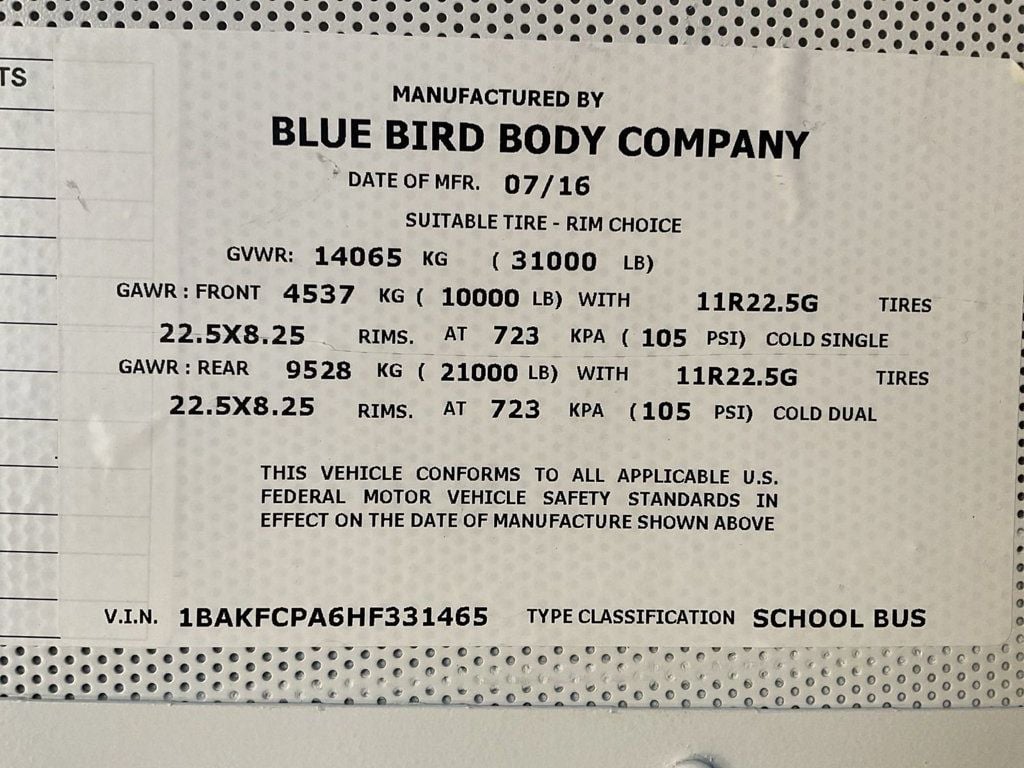 2017  BLUE BIRD VISION - 22557556 - 9