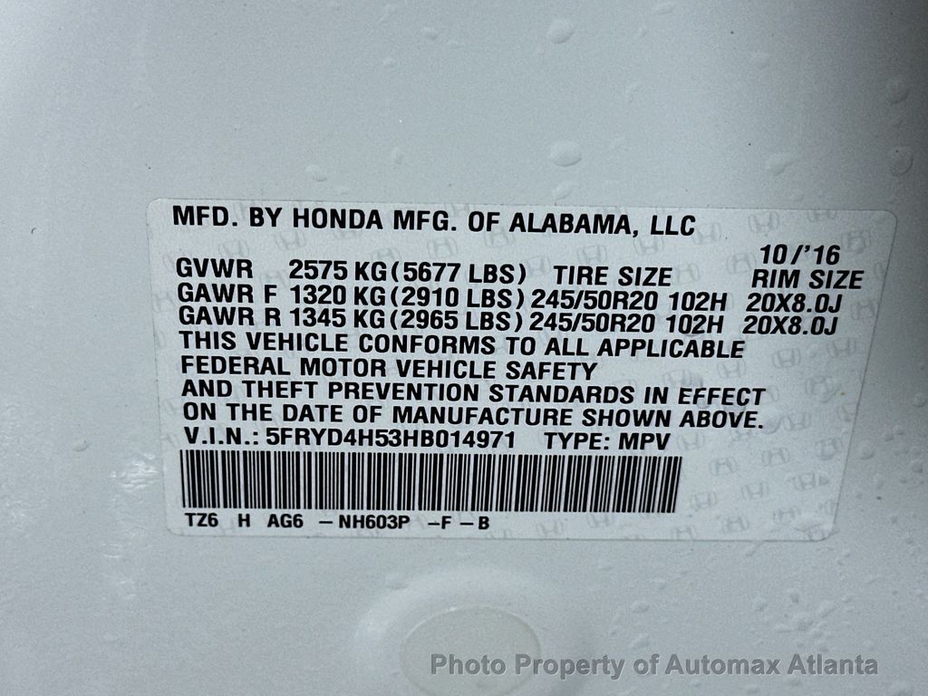 2017 ACURA MDX TECHNOLOGY - 22075580 - 39