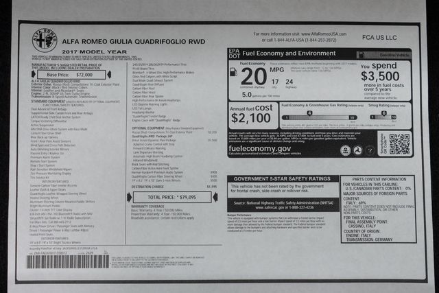 2017 Alfa Romeo Giulia Quadrifoglio  - 23014666 - 44