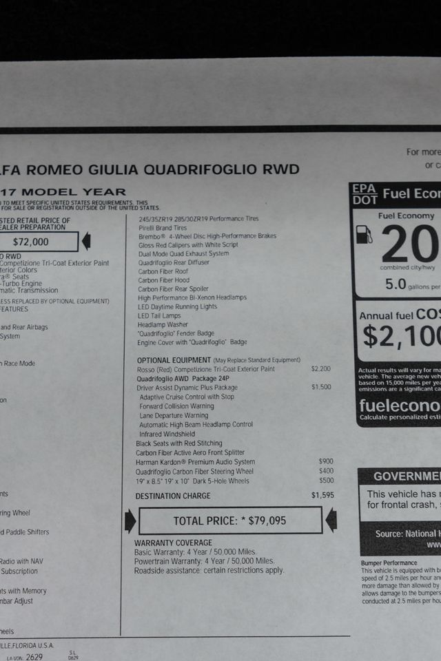 2017 Alfa Romeo Giulia Quadrifoglio  - 23014666 - 45