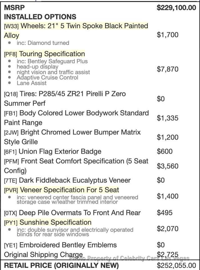 2017 Bentley Bentayga $252K MSRP  - 21228546 - 4